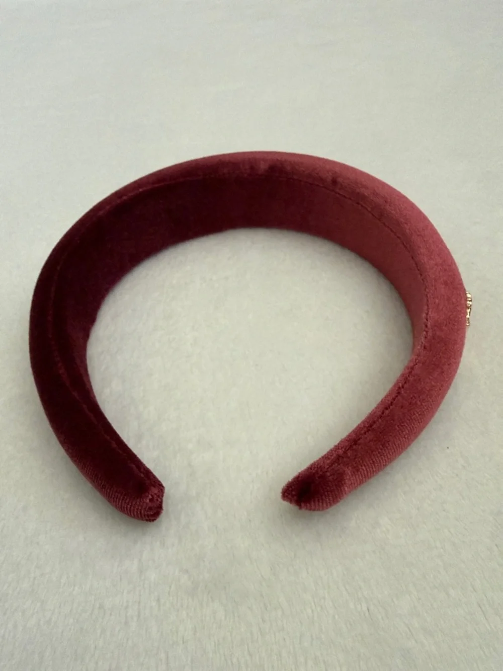 {NEW} Dolce & Gabbana Beauty | Padded Plush Velvet Headband Deep Mauve Burgundy